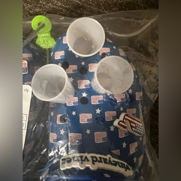 NWT Crocs - Classic Vineyard Vines Clogs Bright Cobalt Blue Mens sz 13 - Picture 5 of 13